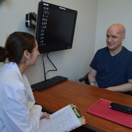 Brain injury patient with Speech-Language Pathologist