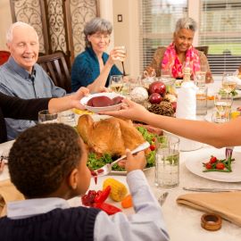 Family & friends at holiday meal