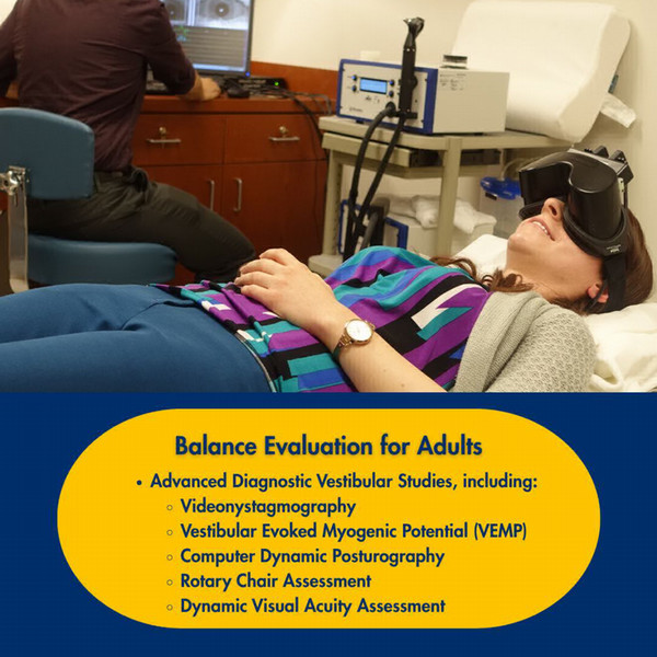 audiology patient wearing goggles