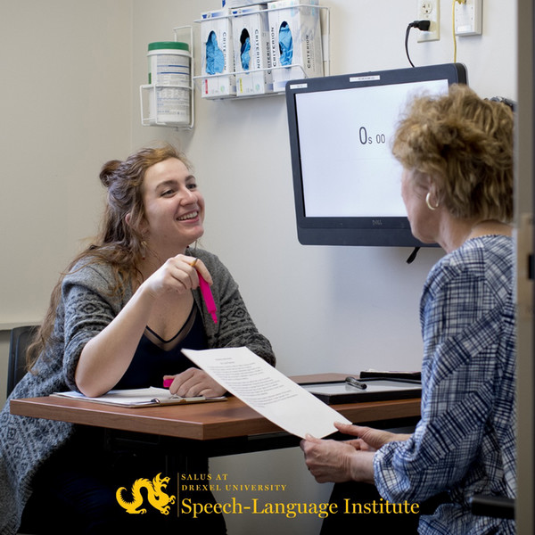 SLP smiling at patient