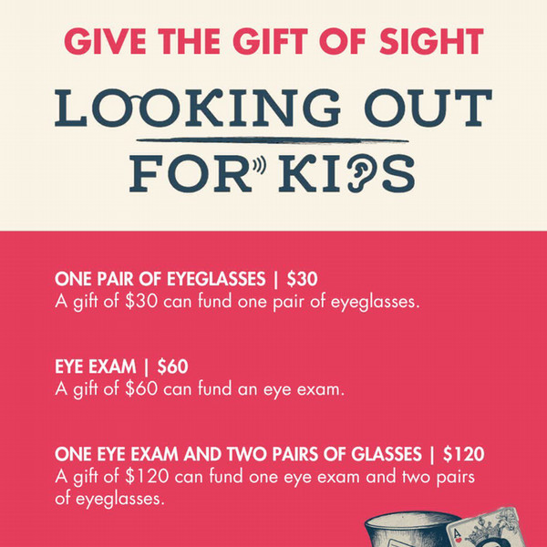 LOFK gift of sight flyer with donation levels