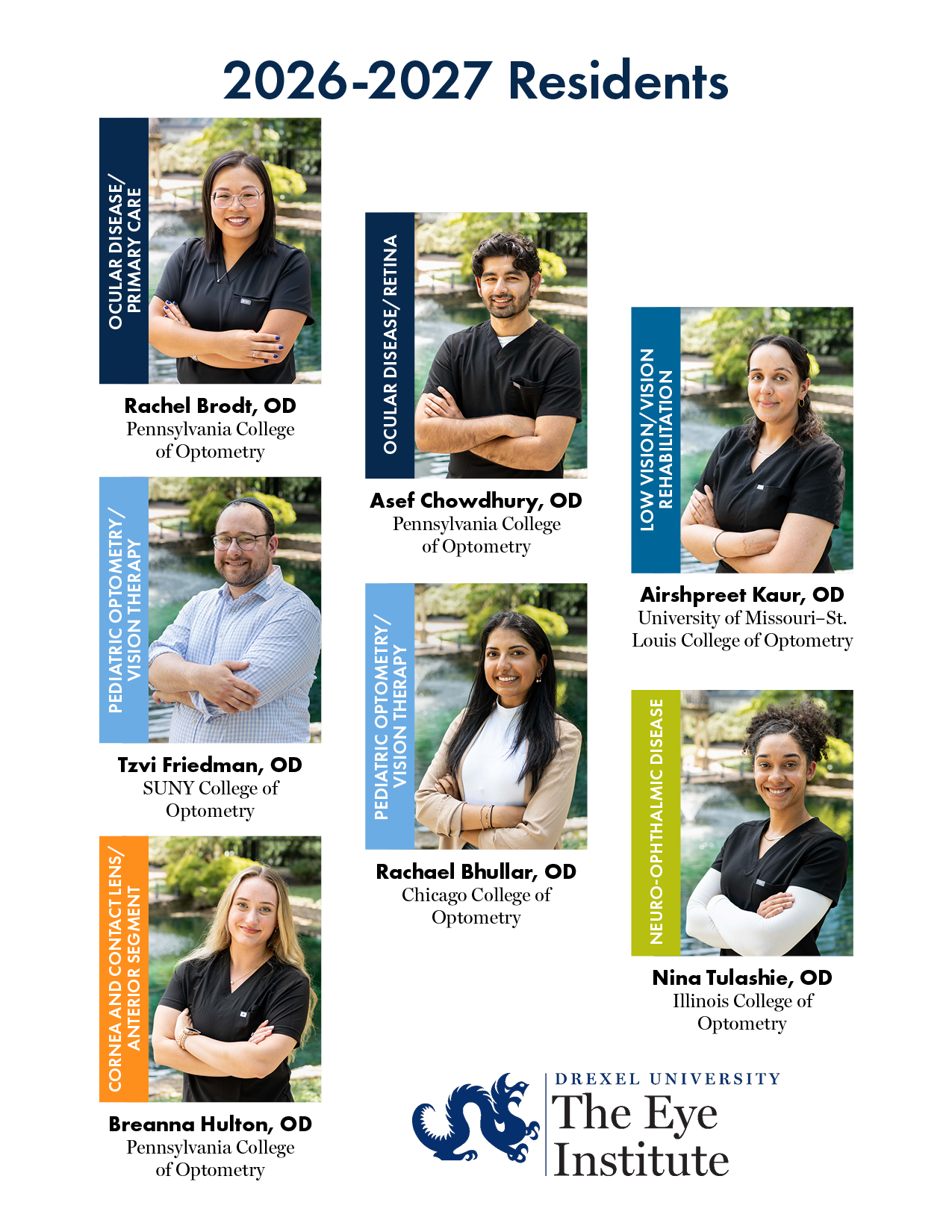 photo list headshot of our 2026-2027 residents