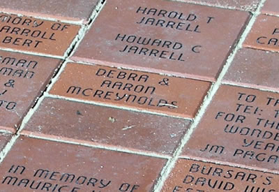 Engraved bricks at The Eye Institute