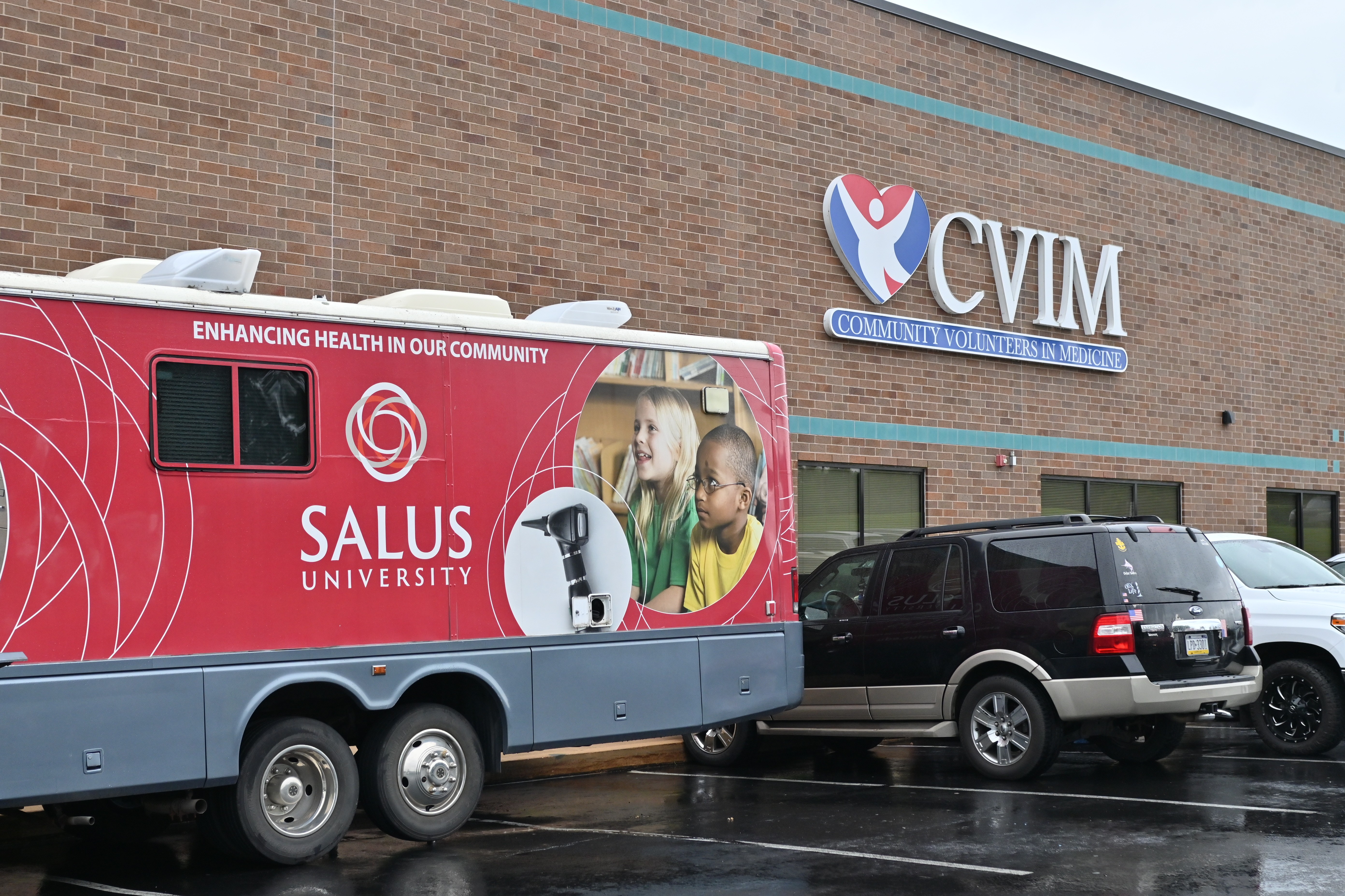 Mobile unit outside CVIM building
