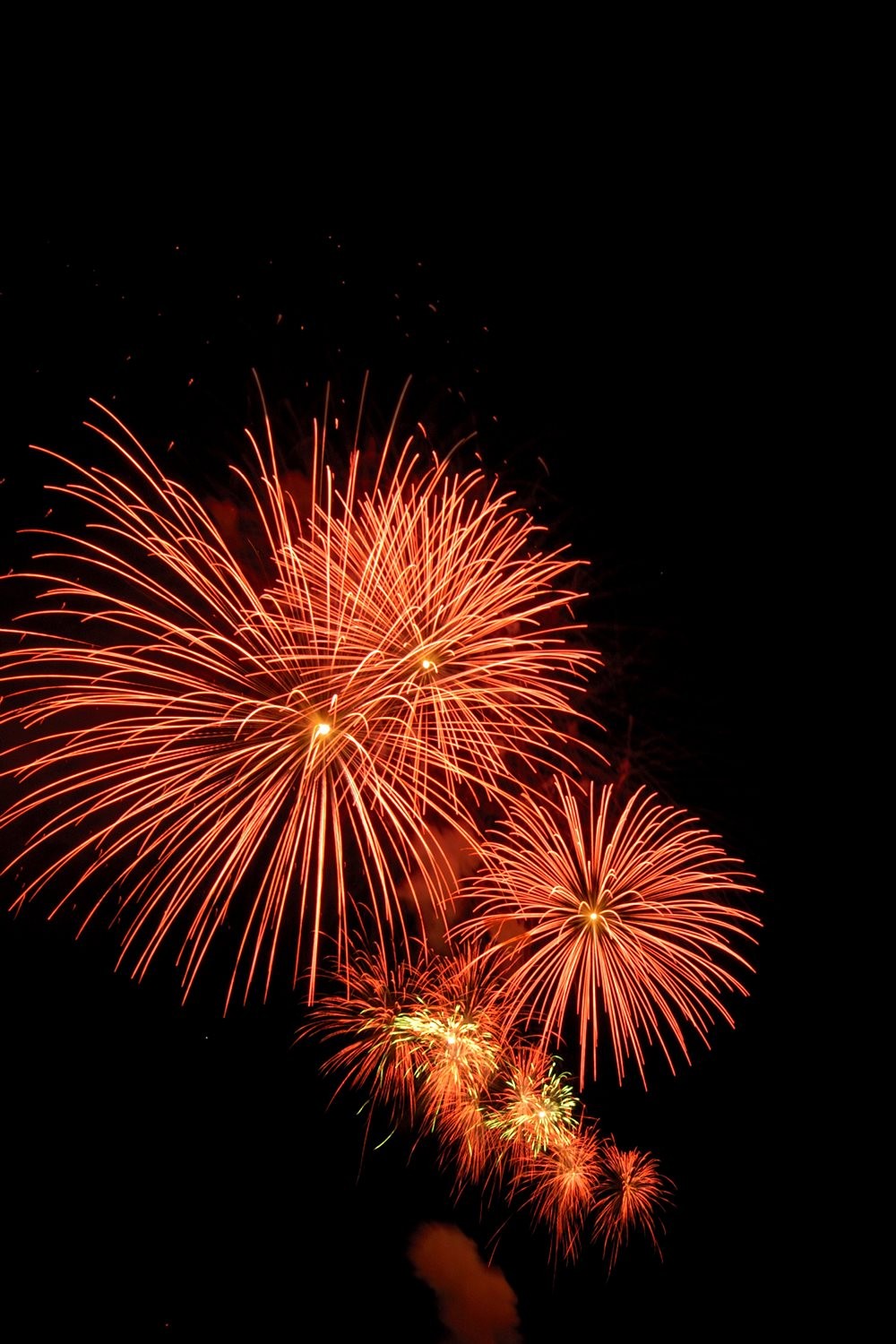 Red fireworks in the sky pic1