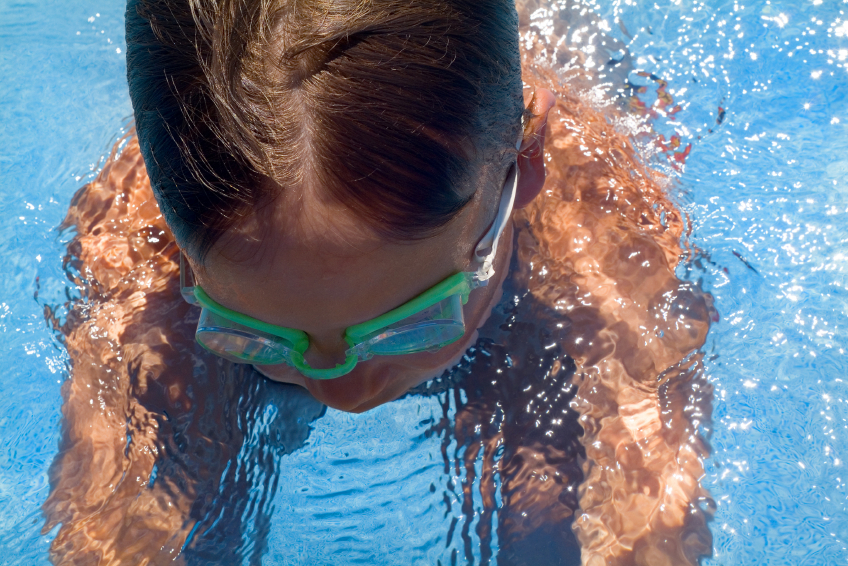 girl swimming