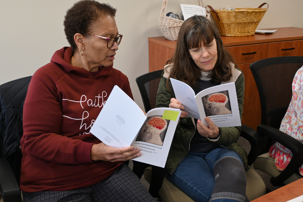 Two clients of Aphasia Support Group