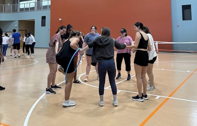 Students exercising at Hafter pic1