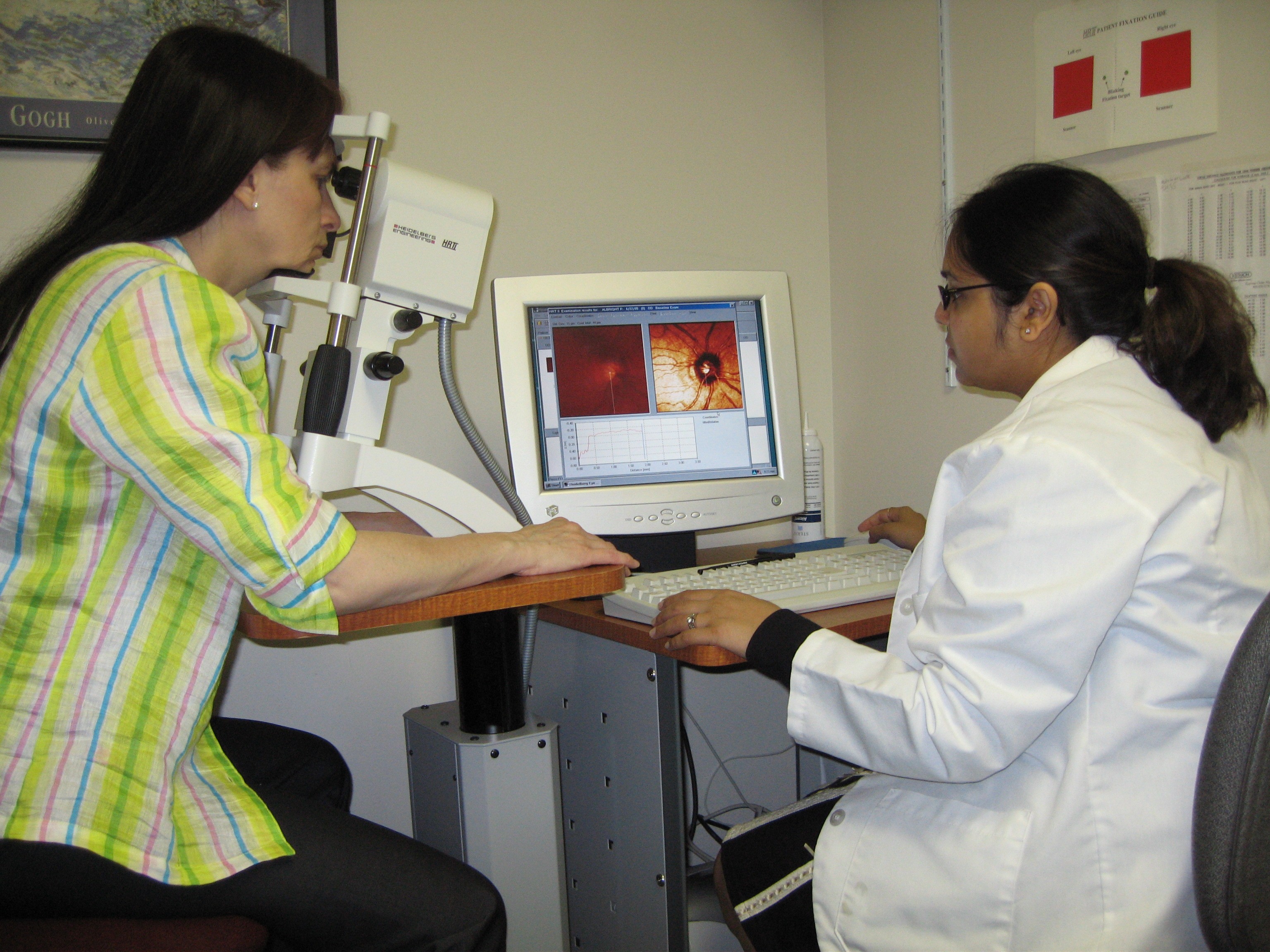 Eye doctor and female patient pic1